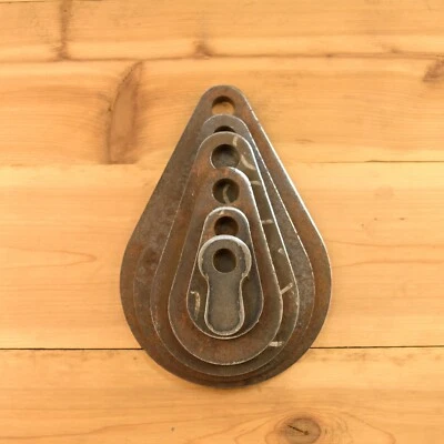 HDSTEELTARGETS Know Your Limits 3/8" AR500 1"-6" Teardrop Shooting Targets SET OF SIX