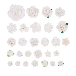 28 pièces étui téléphone fleurs en céramique souple ornements charme accessoire floral - Photo 1/12