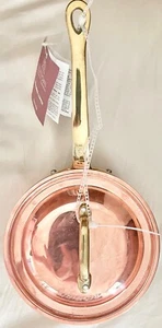 NWT RUFFONI HISTORIA Tin-Lined Hammered-Copper 1-Qt Sauté Pan+Lid Made in ITALY - Picture 1 of 12