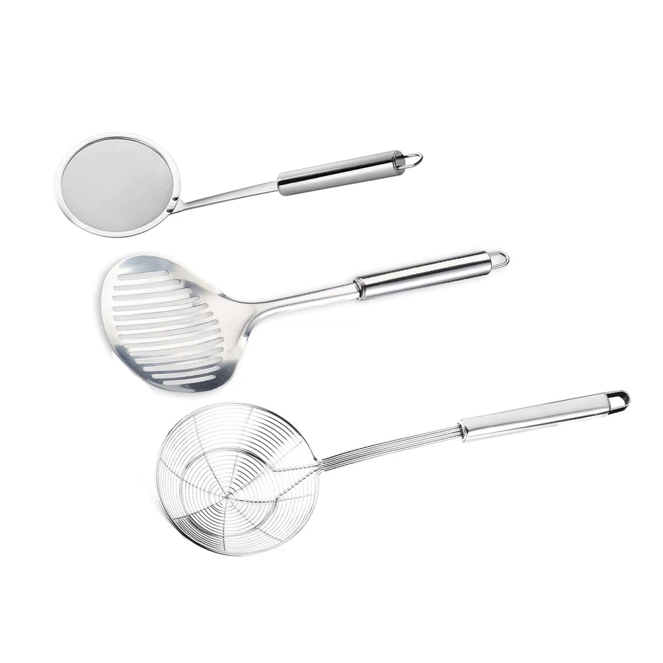 Tenta tenta kitchen Solid Stainless Steel Spider Strainer Skimmer Ladle for C...