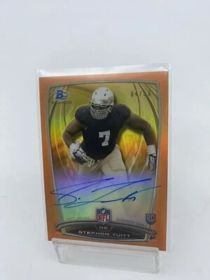 2014 Bowman Rookie Chrome Orange Refractor Auto Stephon Tuitt #57 #ED 4/50!! - Image 1 of 3