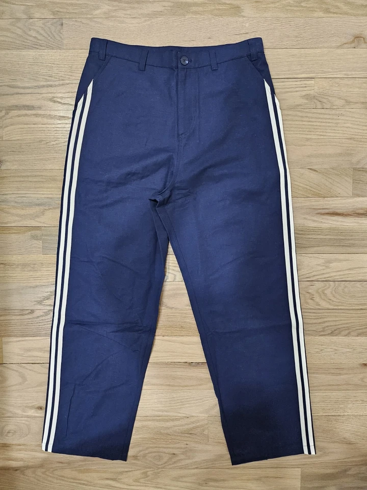 Adidas Men's 32x32 Skate Chino Pants Navy Blue White 3 Stripe IJ0971