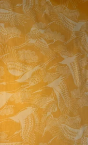 Cranes Tone on Tone Gold Asian, Japan Fabric Kona Bay Quilting OOP BTFQ Rare - Picture 1 of 3