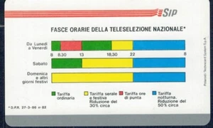 GIAN - Scheda telefonica SIP  " FASCIA ORARIA " Golden 21  Nuova - Afbeelding 1 van 2
