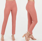 Spanx Terracotta polished ankle slim cotton blend stretch pants size S long NWT