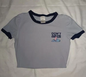 Disney Lilo & Stitch Small Crop Top Midrift "Don't Ask Me" Lazy Stitch T-Shirt - Bild 1 von 4
