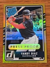 2017 Donruss Rated Rookie YANDY DIAZ Press Proof Gold #/99  RC TAMPA RAYS