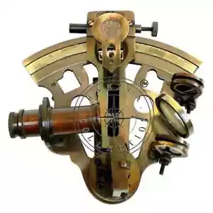 Antique Brass Working Marine Sextant Collectible Vintage Nautical Ship Astrolabe - Picture 1 of 9
