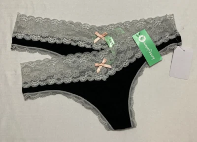 Honeydew Intimates 2-Pack Lace Thong Black L - Image 1 of 3