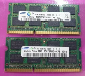 4GB SAMSUNG (2x 2gb) RAM MEMORY DDR3 - 2Rx8 PC3-8500S M471B5673fH0-cf8 dell hp - Picture 1 of 2