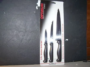 JUEGO DE CUCHILLOS DE COCINA OPTIMUM CUTLERY 3 PIEZAS NUEVO EN PAQUETE - Imagen 1 de 12