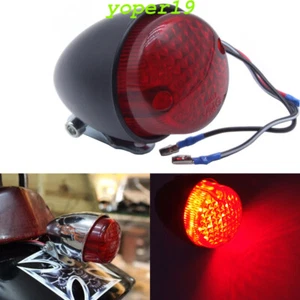 Retro Motorcycle Tail Light LED Motorbike Rear Brake Taillight Stop Lamp Red 12V - Picture 1 of 11