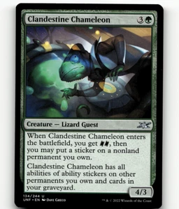 MTG Unfinity Clandestine Chameleon 134 Regular Uncommon - Picture 1 of 1