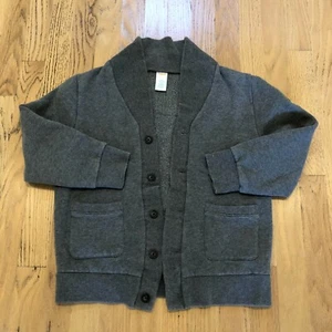Gymboree M 7-8 Boys Winter Extreme Team Patch Gray Fleece Lined Cardigan - Picture 1 of 3