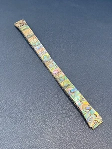Vintage 12mm Abalone Shell Stainless Steel Straight Lug Flex Watchband - Pre-own - Bild 1 von 9