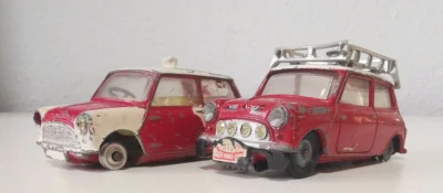 2x Corgi Toys Autos: BMC Mini Cooper S, Morris Mini Cooper Vintage Bastlerware - Bild 1 von 4