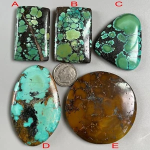 Stabilized Green Bamboo Mountain Hubei Turquoise Cabochon/Gemstone cab Z462 - Picture 1 of 3