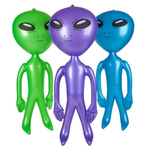 36 inch Alien Inflates - 3 Pack- One Blue, One Green, One Purple - Picture 1 of 4
