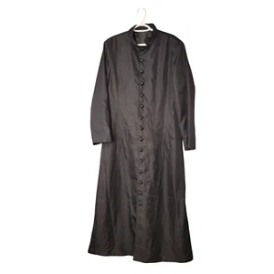 Unisex Size L Black Full Length Long Sleeve Graduation Gown FREE S&H - Picture 1 of 2