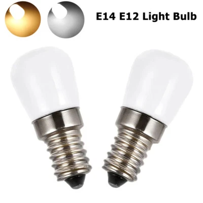 E14 E12 LED-Glühbirne 2W 12V 24V 110-260V Gefrierschranklampe warm / kühl weiß - Bild 1 von 4