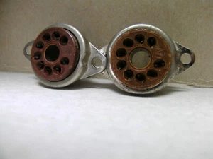 2 x Noval - Röhren - Fassung Novalröhrenfassung 9 - Pin, für Schaltdraht - Bild 1 von 3