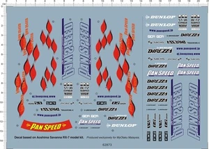 Super Detail Up 1/24 Scale Mazda SAVANNA RX-7 Car Model Kit Water Slide Decal - Imagen 1 de 1