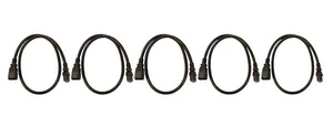 Lote de (5) cables de alimentación de CA IEC 320 NEMA C13 C14 14AWG PDU a CPU de 3' pies - Imagen 1 de 3