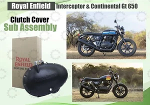 Black Clutch Cover Sub Assembly For "Royal Enfield GT & Interceptor 650" - Foto 1 di 11
