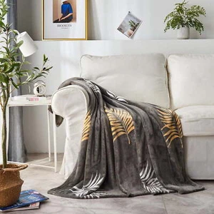 Flannel Blanket Lightweight Cozy Bed Blanket Soft Throw Blanket fit Couch - Picture 1 of 5