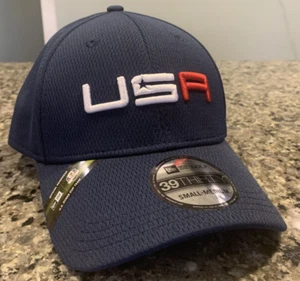 Casquette chapeau USA Ryder Cup taille S/M stretch fit New Era 39Thirty 2020 bleu golf neuve avec étiquette - Photo 1 sur 8
