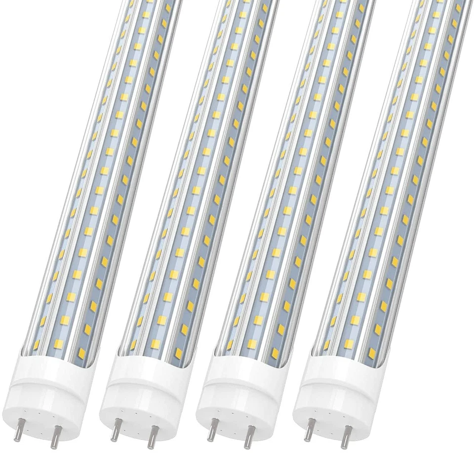 Lâmpadas tubulares LED T8 4 PÉS 22W 28W 60W G13 2 pinos 6500K luzes LED para loja garagem - Imagem 1 de 4
