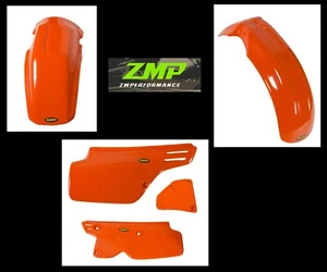 NEW HONDA 1985 XR 350R ORANGE PLASTIC FRONT AND REAR FENDERS AND SIDE PANELS - Bild 1 von 1
