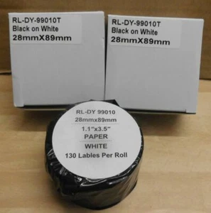 2X Adress Etiketten schwarz auf weiß 28 mm x 89mm ersetzt DYMO 99010 kompatibel - Picture 1 of 1