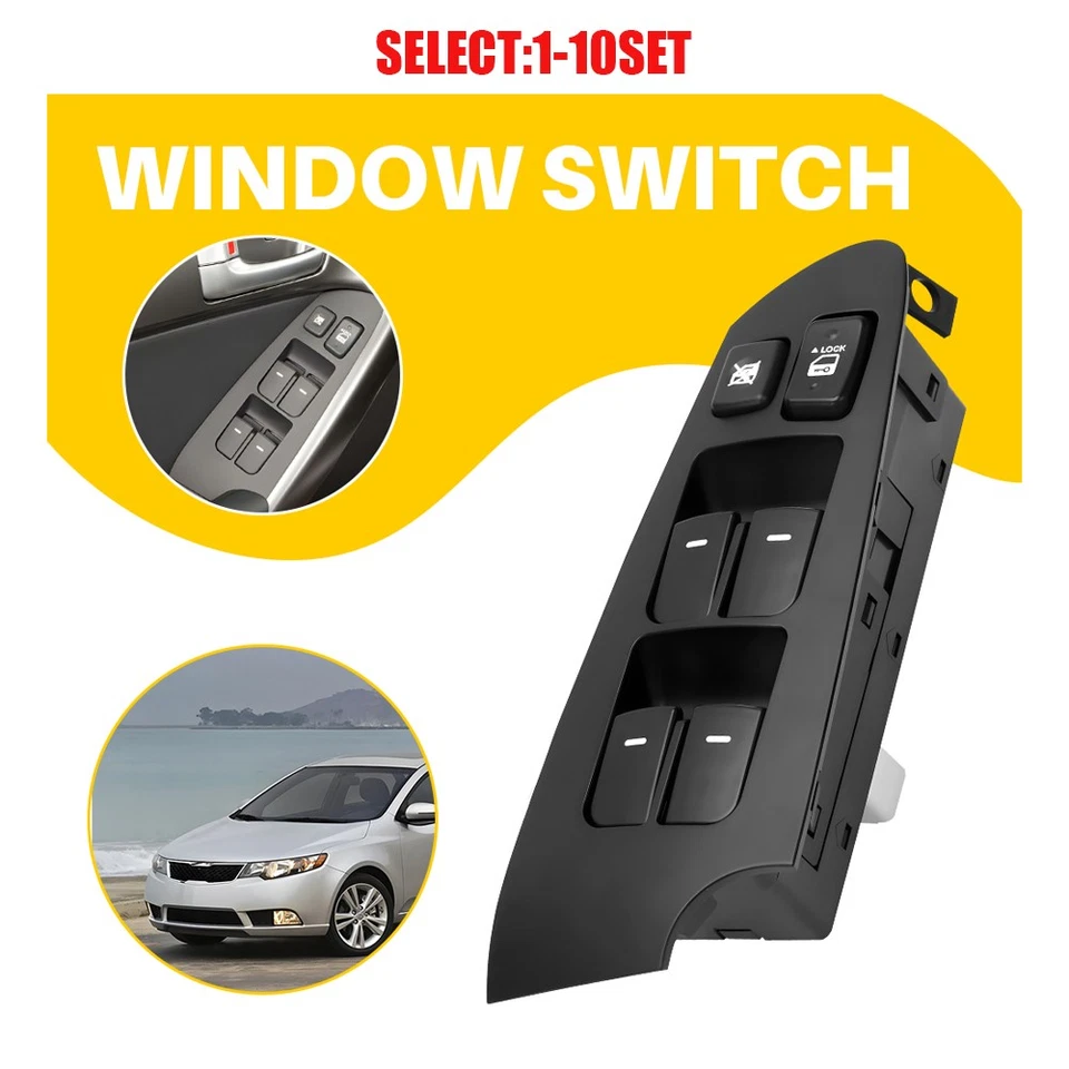 For 2010-2012 2013 KIA FORTE Driver Left Door Switch  14Pins 14567144 OEM 1-10x - Imagem 1 de 4