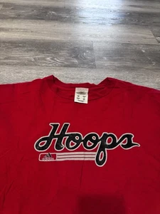 T-shirt uomo Y2K rossa Adidas Hoops taglia XL streetball NBA - Foto 1 di 5