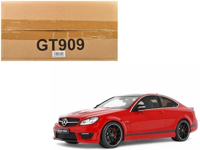Mercedes-Benz C63 AMG 2014 rojo con techo negro modelo coche 1/18 de GT Spirit Foto 1 de 4