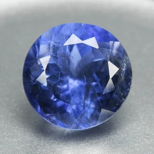 4.57 Ct Amazing Round Cut 10.6 x 10.5 MM 100% Natural Purple Blue India Iolite - Picture 1 of 5