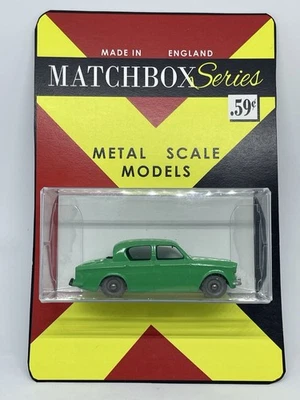 Matchbox Lesney Phantom 43 Hillman Minx Rare Green With Metal Wheels Blister Pk - Image 1 of 4