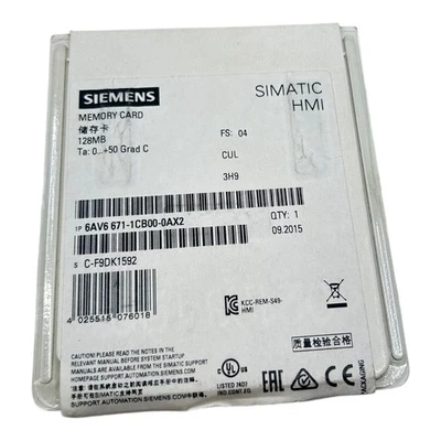 Siemens Simatic Tarjeta de Memoria 128MB 6AV6671-1CB00-0AX2 Industria - Imagen 1 de 4