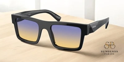 PRADA PR 19WS 1AB06Z Black Yellow Dark Blue 52 mm Men's Sunglasses - Image 1 of 2