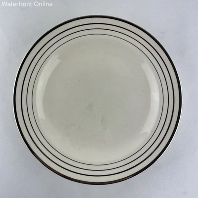 RARE Vintage Century By Salem Warranted Platinum Gold Lined 9" Dinner Plates 6 - Image 1 of 4