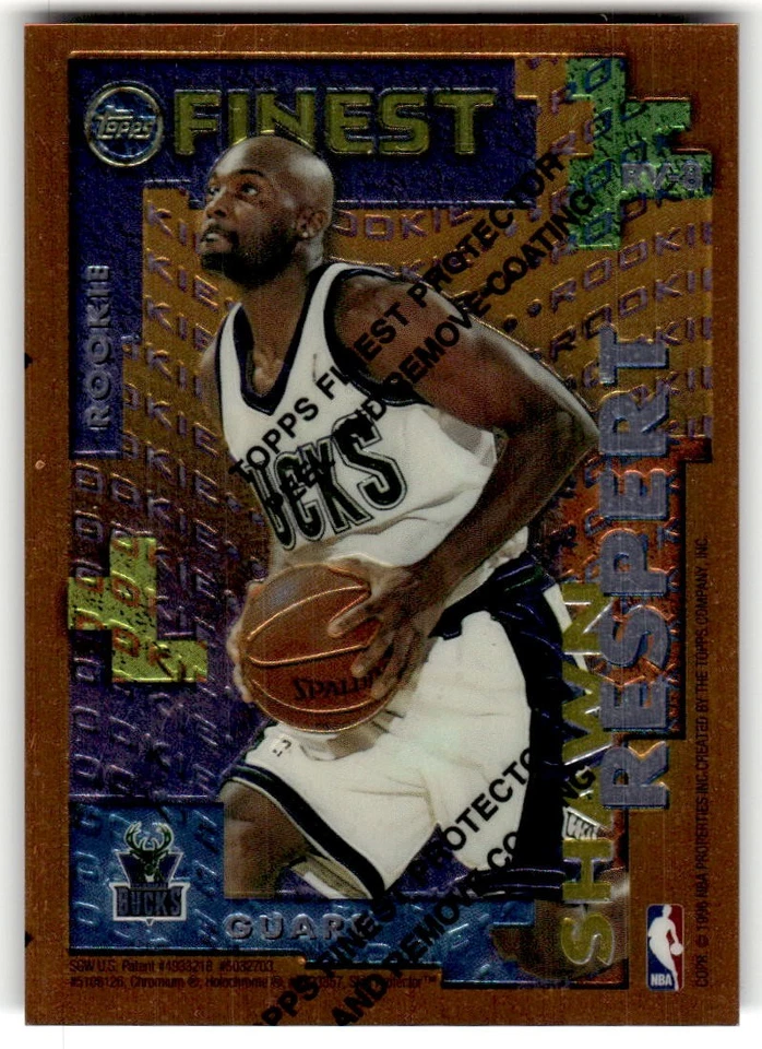 1995-96 Finest Shawn Respert / Vin Baker Rookie/Veteran #RV-8 - Image 1 of 2