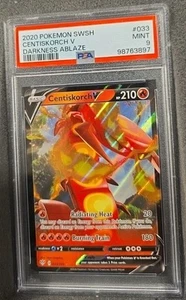 POKEMON CARD CENTISKORCH V 33 DARKNESS ABLAZE #33 GRADED PSA 9 MINT #033 033 - Picture 1 of 3