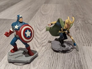 Disney Infinity 2.0 Marvel Captain America And Loki Game Character Figures - Imagen 1 de 5