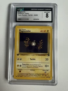 2000 Pokemon Magnemite 60/82 Team Rocket Unlimited CGC 8 WoTC - Picture 1 of 2