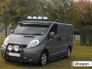 Roof Light Bar A + Spots + LEDs For Vauxhall Opel Vivaro 2002-2014 Van - BLACK - Picture 1 of 7