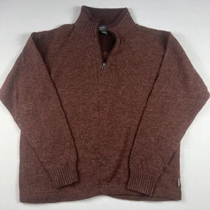 Woolrich Pullover Herren XL braun Half Zip Pulli Wollmischung Strick Outdoor warm - Bild 1 von 5