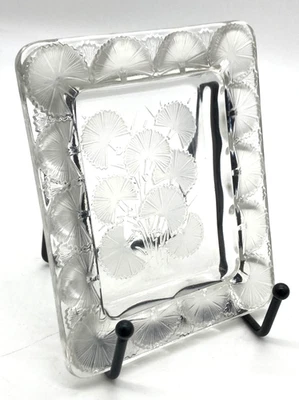 Plato Bandeja Rectangular Vintage Firmado Francés Art Deco Lalique Bluets ¡Precioso! Foto 1 de 4