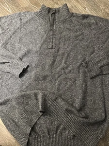 Weatherproof Vintage Cotton Long Sleeve 1/4 Zip Winter Sweater Mens XL Gray NWOT - Picture 1 of 9