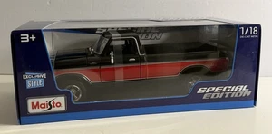 Maisto 1979 Ford F150 Pickup Truck Black Red Exclusive Special Edition 1:18 NIB - Picture 1 of 7